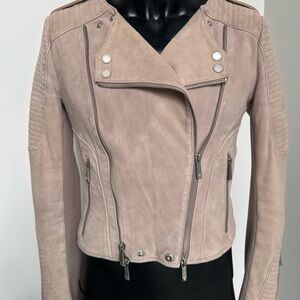 BCBGMAXAZRIA Nappa Leather Biker Jacket